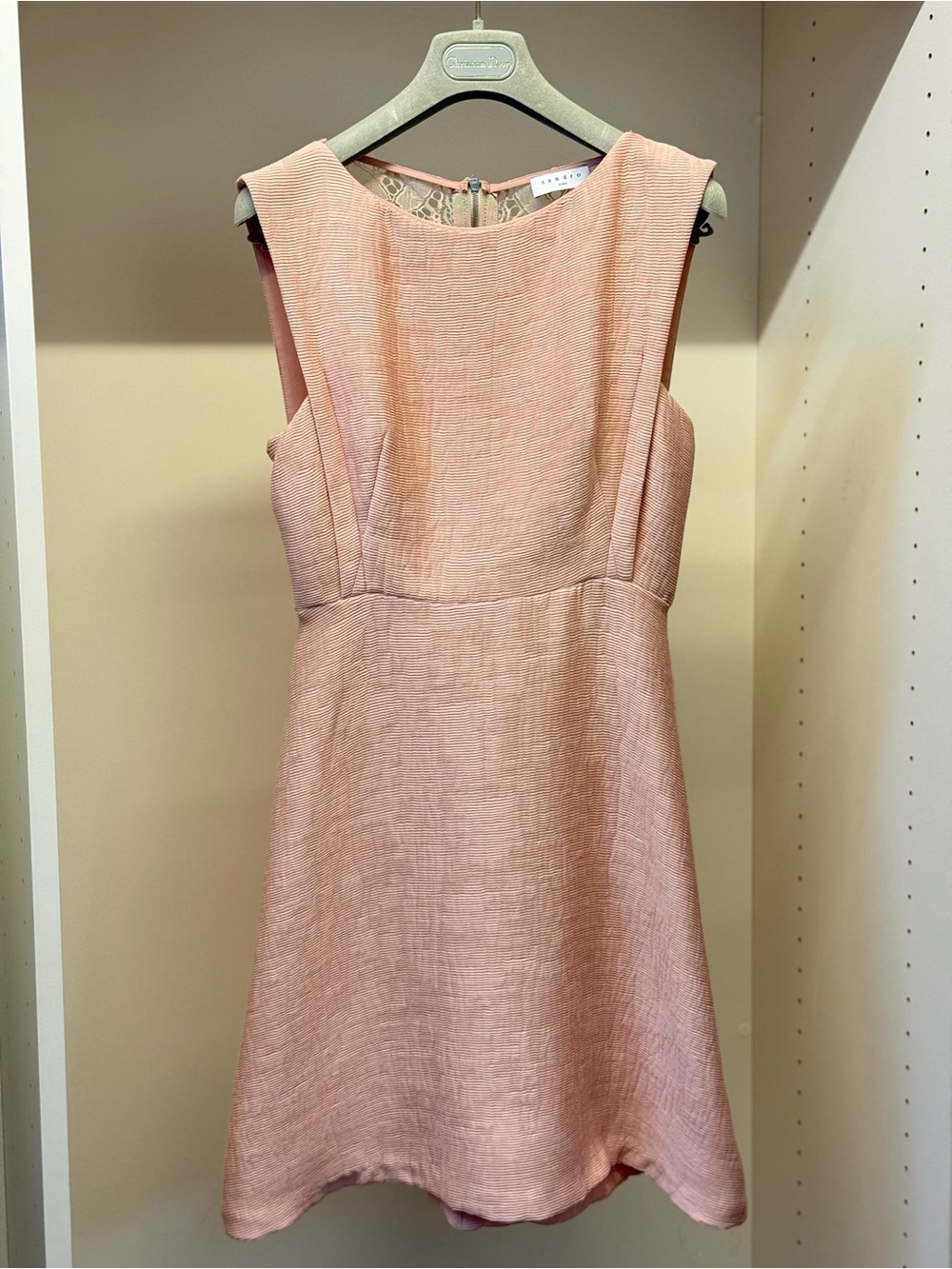 Sandro Blush Pink Sleeveless A-Line Mini Dress